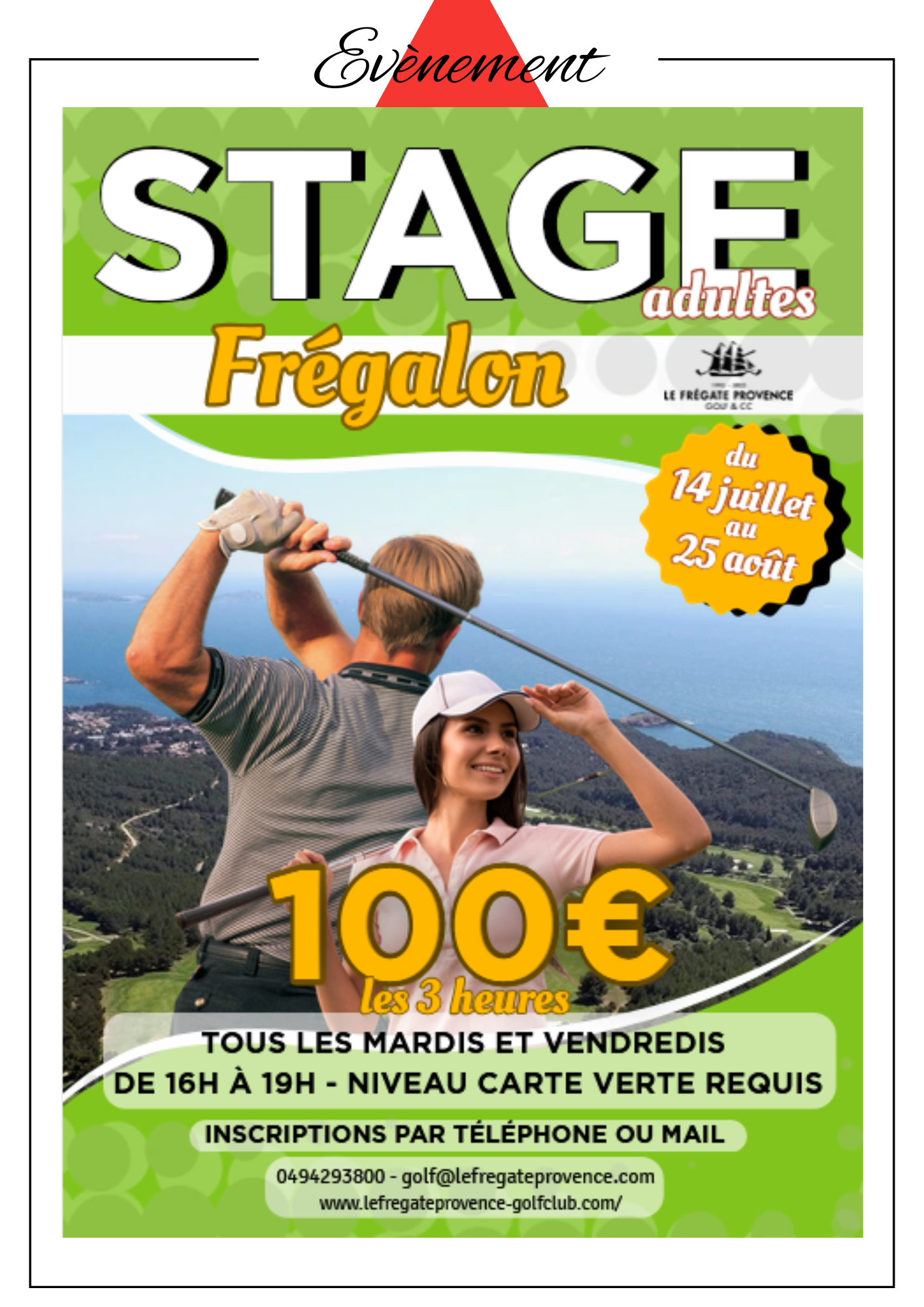 STAGE ETE ADULTES