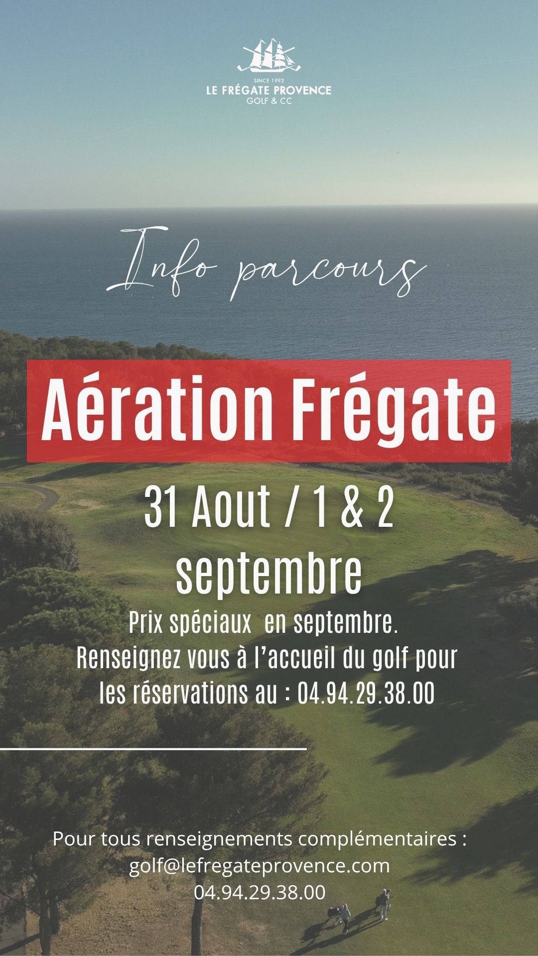 Aeration des parcours