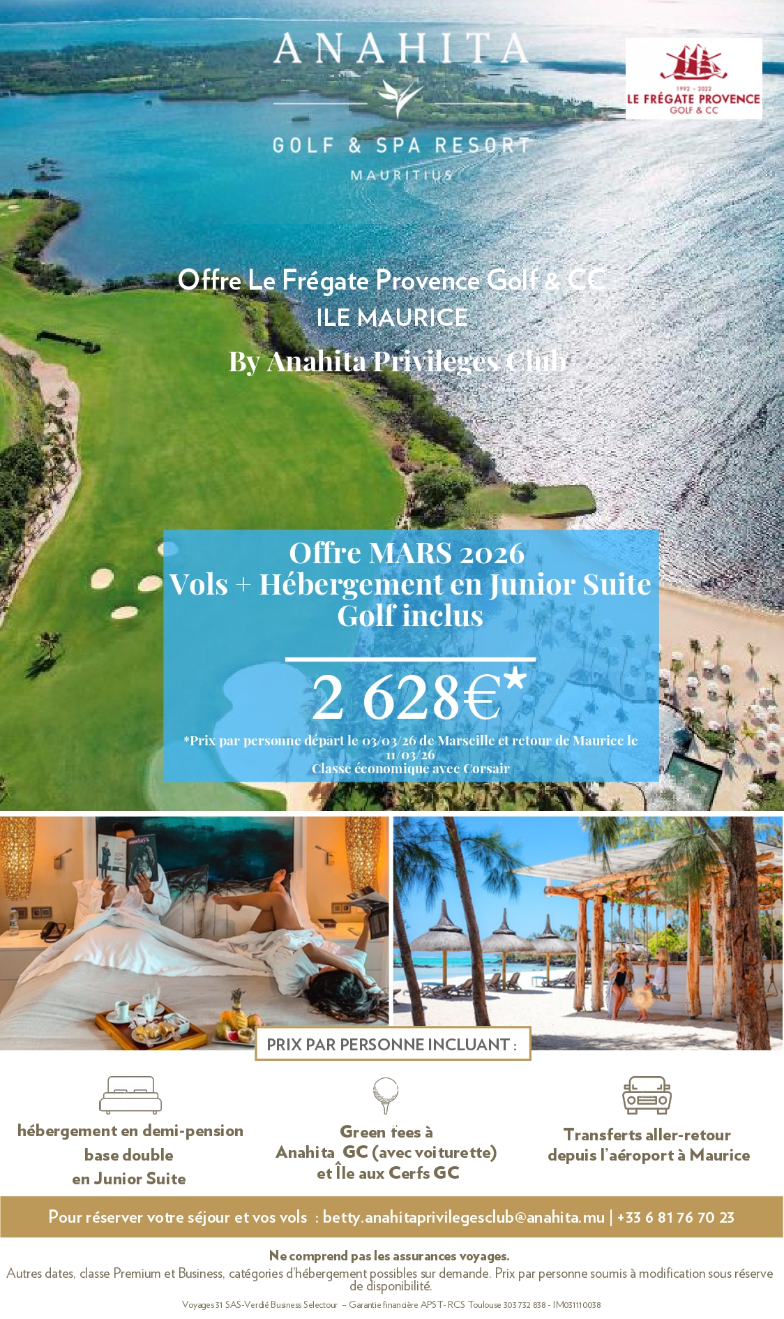 Séjour Anahita Golf & Spa Resort
