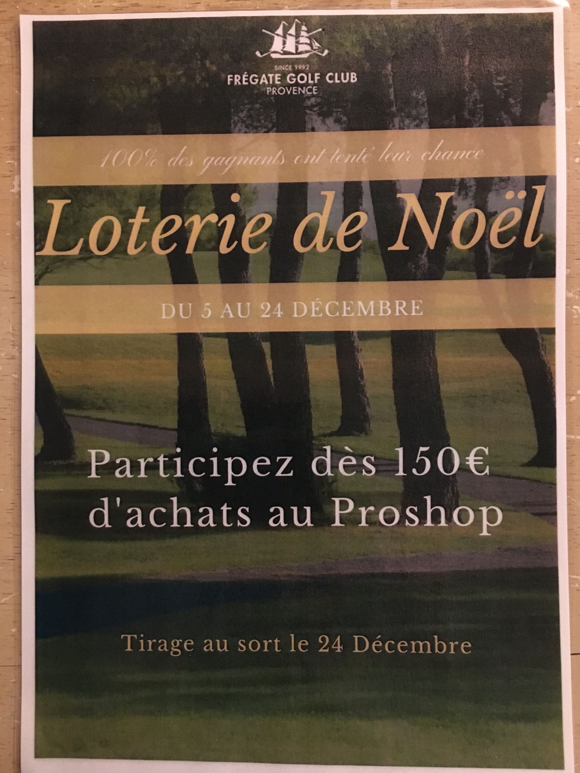 Loterie de Noel : Venez tenter votre chance!